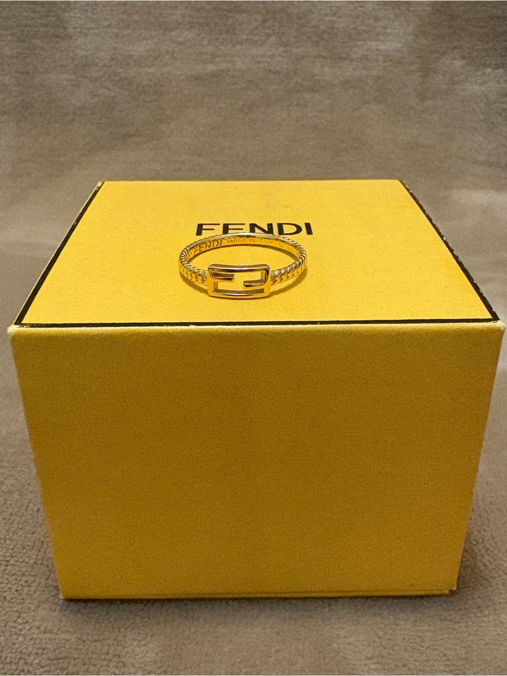 Fendi gold tone ring EUC